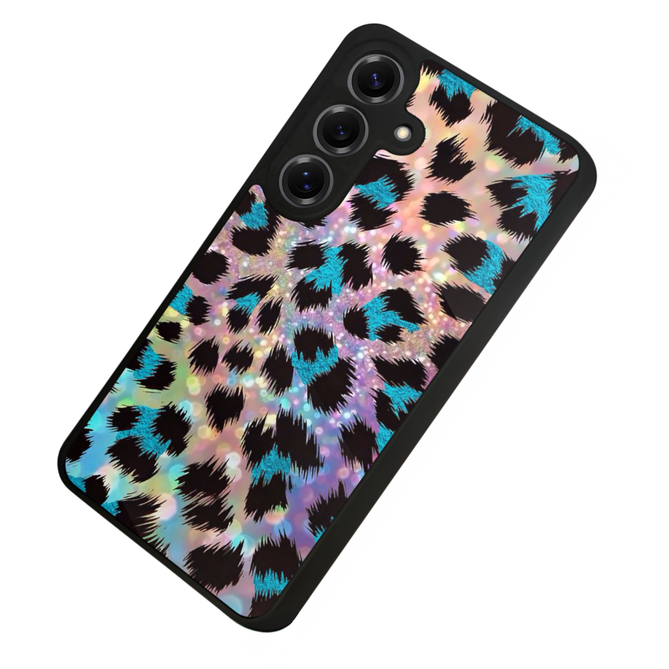 Samsung Galaxy S25 Uyumlu Hologram Leopar Tasarımlı Glossy Premium Kılıf