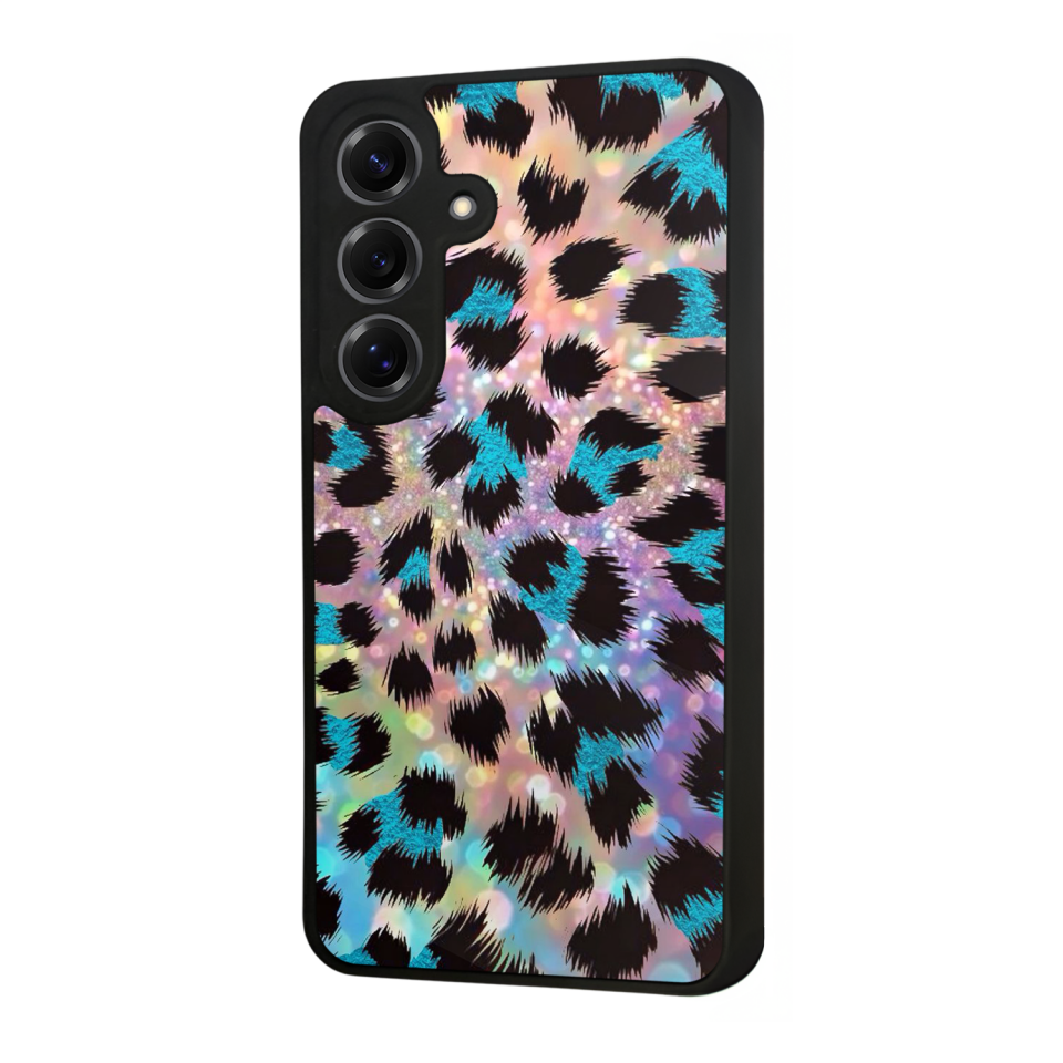 Samsung Galaxy S25 Uyumlu Hologram Leopar Tasarımlı Glossy Premium Kılıf