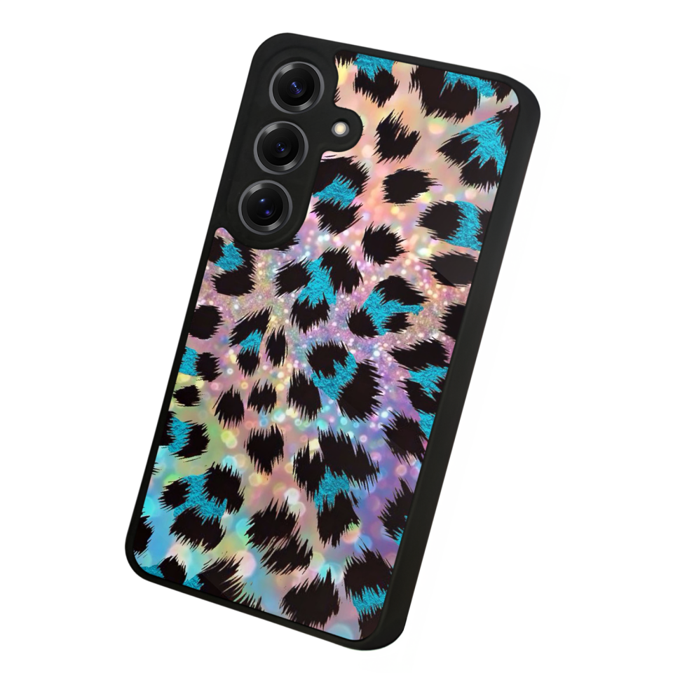 Samsung Galaxy S25 Uyumlu Hologram Leopar Tasarımlı Glossy Premium Kılıf