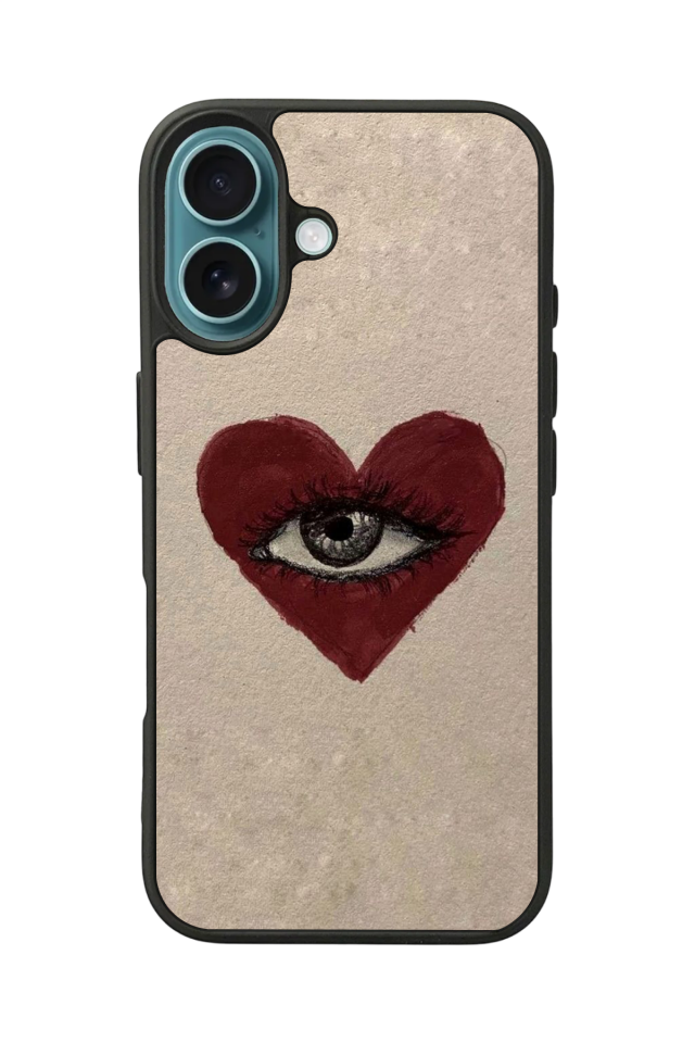 iPhone 16 Uyumlu Kalp Love Tasarımlı Glossy Premium Kılıf