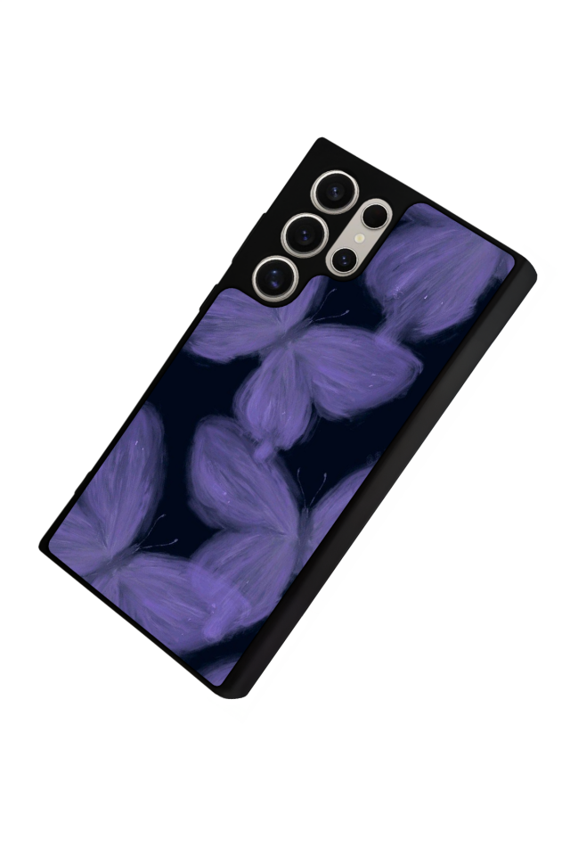 Samsung Galaxy S23 Ultra Uyumlu Kelebek Tasarımlı Glossy Premium Kılıf