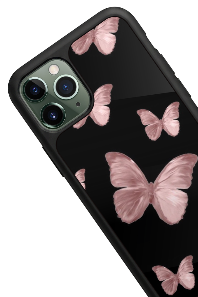 iPhone 11 Pro Uyumlu Kelebek Tasarımlı Glossy Premium Kılıf