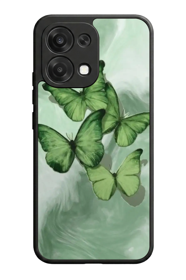 Oppo A6 Pro Uyumlu Kelebek Tasarımlı Glossy Premium Kılıf