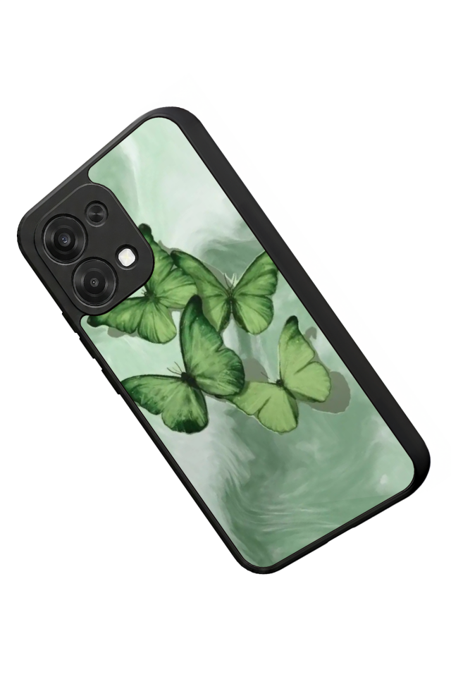 Oppo A6 Pro Uyumlu Kelebek Tasarımlı Glossy Premium Kılıf