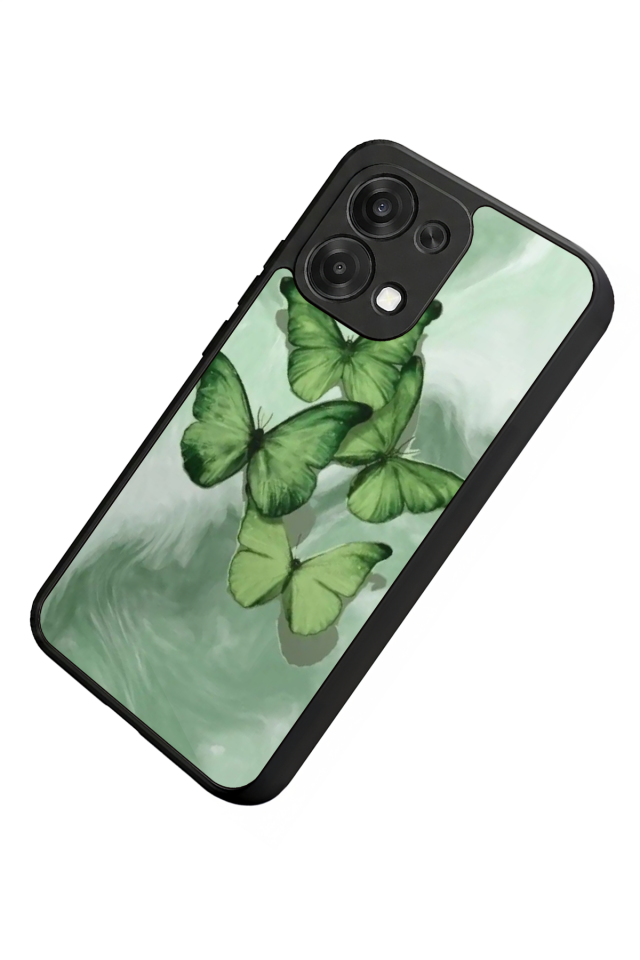 Oppo A6 Pro Uyumlu Kelebek Tasarımlı Glossy Premium Kılıf