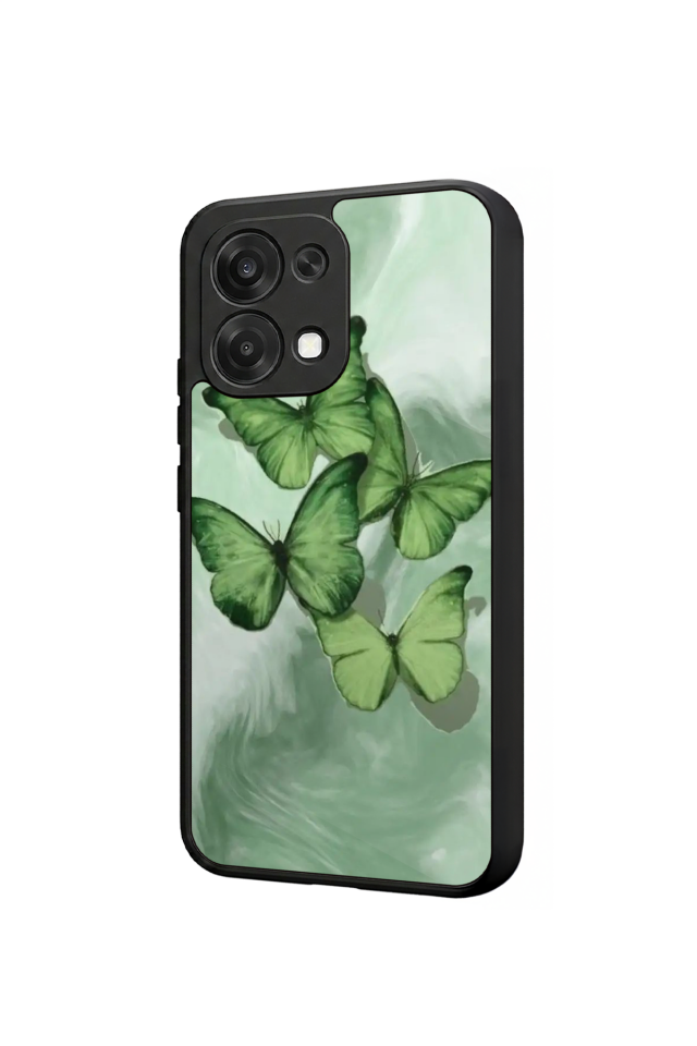 Oppo A6 Pro Uyumlu Kelebek Tasarımlı Glossy Premium Kılıf