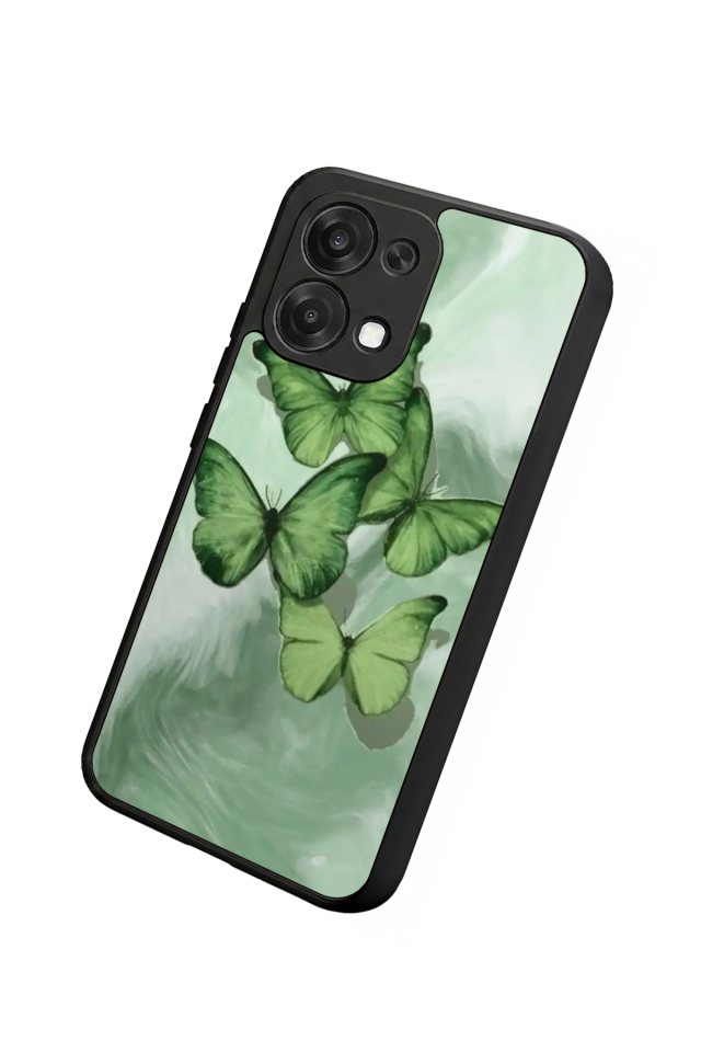 Oppo A6 Pro Uyumlu Kelebek Tasarımlı Glossy Premium Kılıf