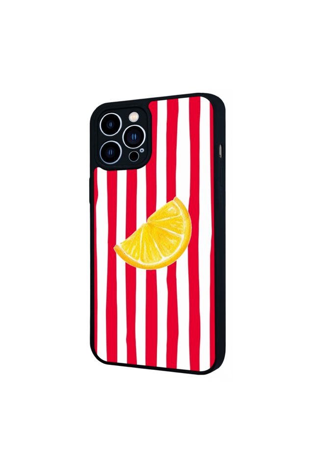 iPhone 12 Pro Max Uyumlu Limon Tasarımlı Glossy Premium Kılıf