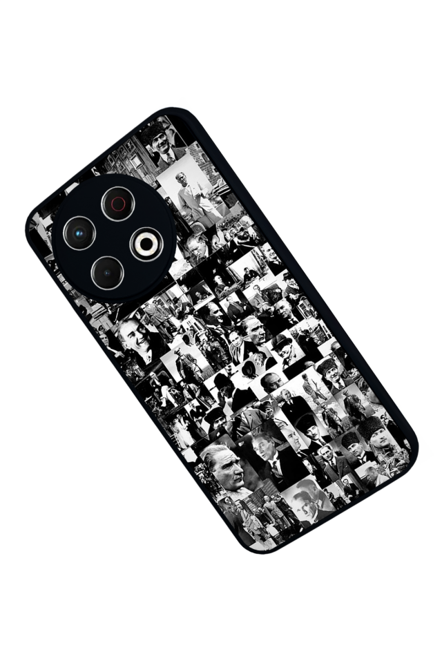 Tecno Spark 30 Pro Uyumlu Mustafa Kemal Ataturk Tasarımlı Glossy Premium Kılıf