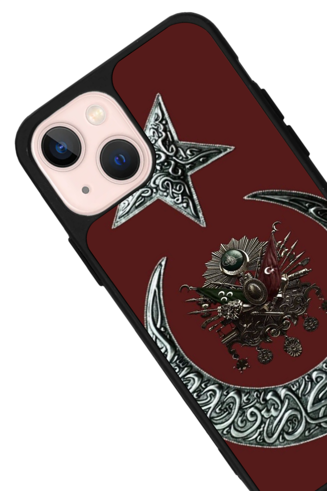 iPhone 13/14 Uyumlu Osmanli Tugrasi Tasarımlı Glossy Premium Kılıf