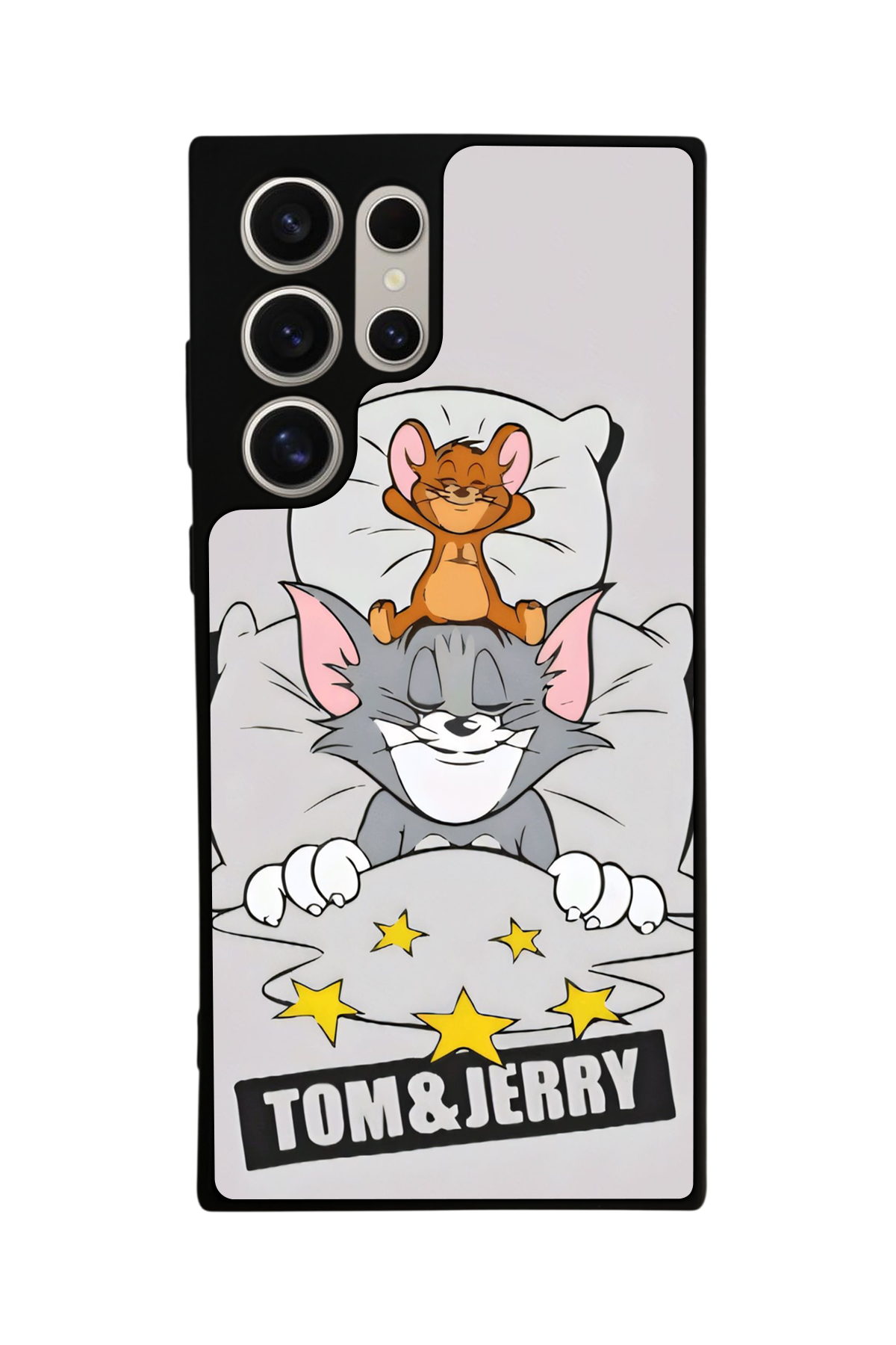 Samsung Galaxy S22 Ultra Uyumlu Tom And Jerry Tasarımlı Glossy Premium Kılıf