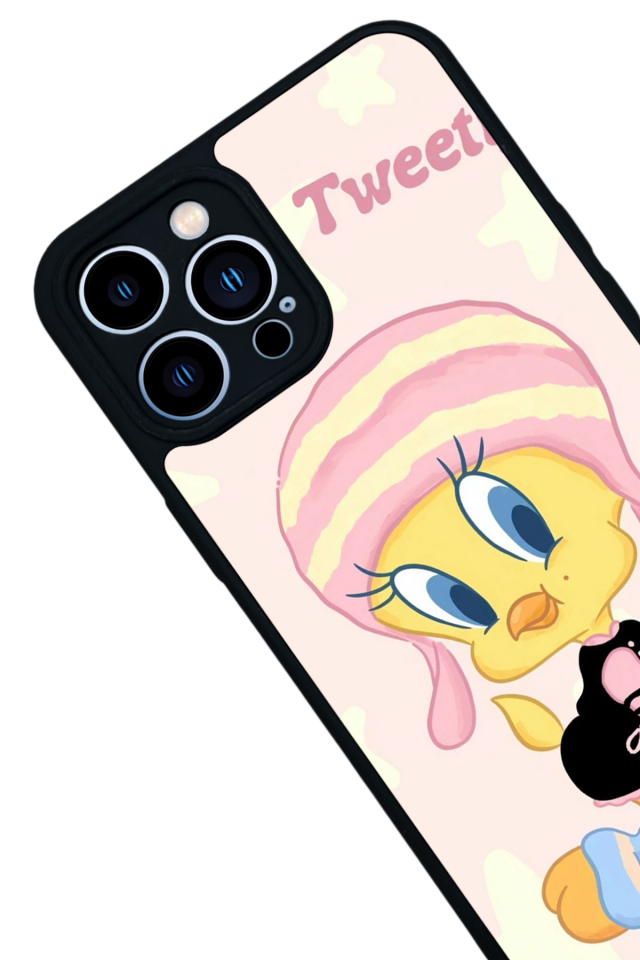 iPhone 13 Pro Max Uyumlu Tweety Tasarımlı Glossy Premium Kılıf