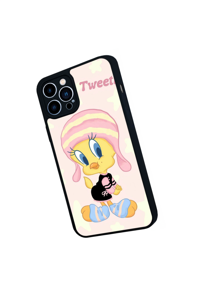 iPhone 13 Pro Max Uyumlu Tweety Tasarımlı Glossy Premium Kılıf
