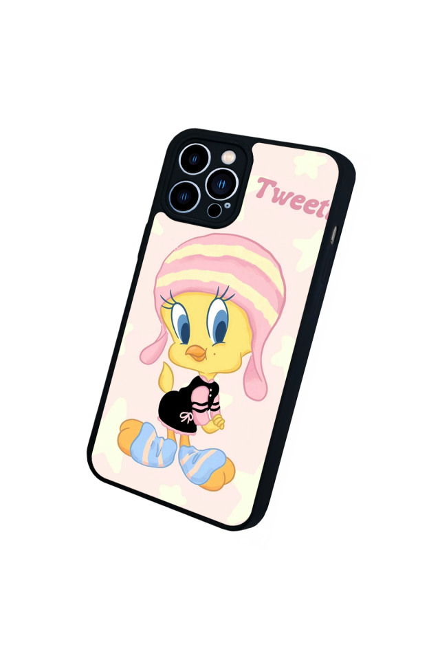 iPhone 13 Pro Max Uyumlu Tweety Tasarımlı Glossy Premium Kılıf