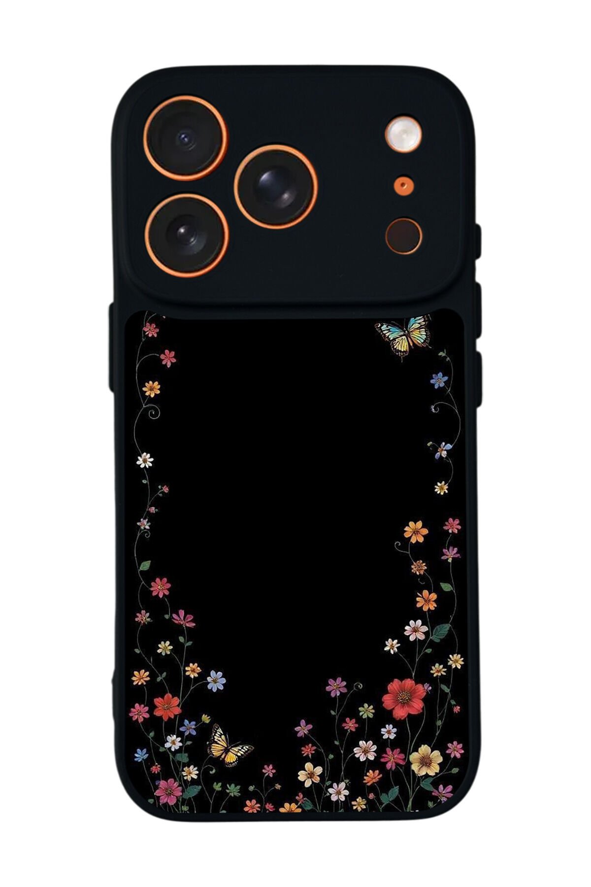iPhone 17 Pro Max Uyumlu Floral Tasarımlı Glossy Premium Kılıf