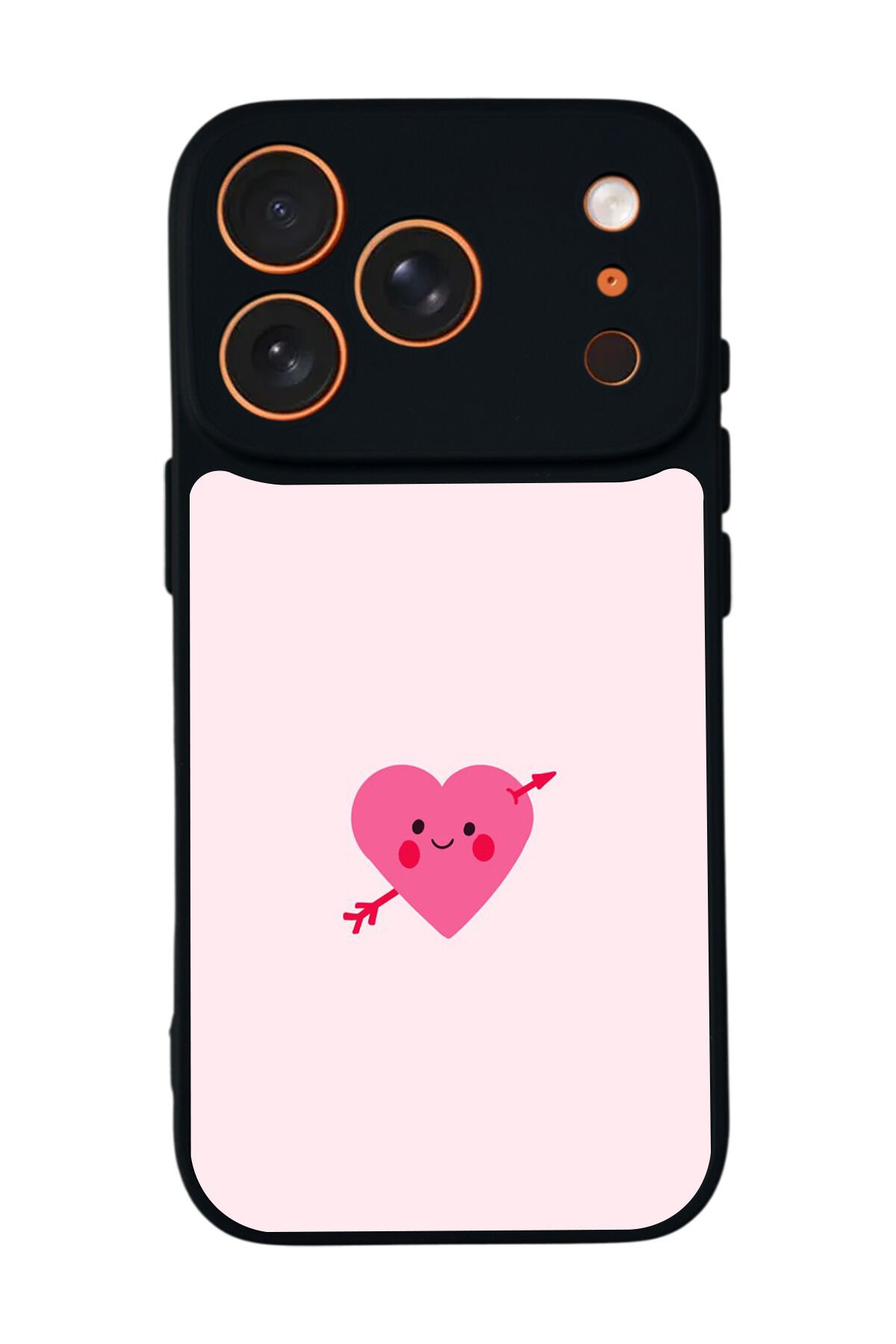 iPhone 17 Pro Uyumlu Kalp Love Tasarımlı Glossy Premium Kılıf