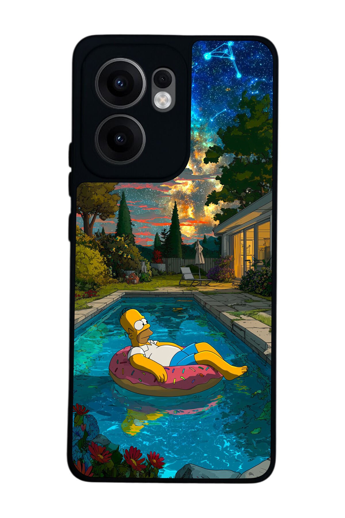 Oppo Reno 13F Uyumlu The Simpsons Tasarımlı Glossy Premium Kılıf