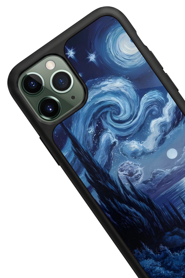 iPhone 11 Pro Max Uyumlu Ay Tasarımlı Glossy Premium Kılıf