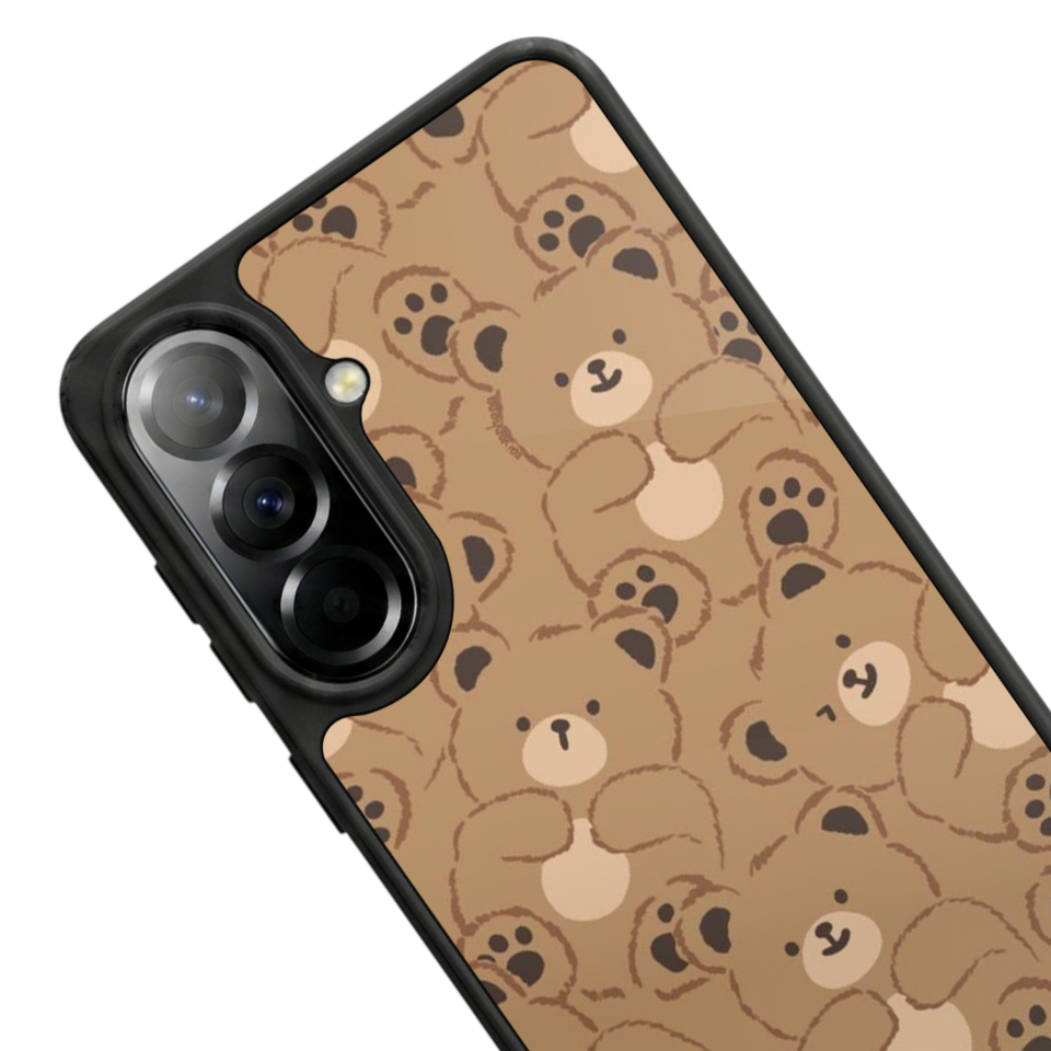 Samsung Galaxy A37 Uyumlu Ayı Tasarımlı Glossy Premium Kılıf