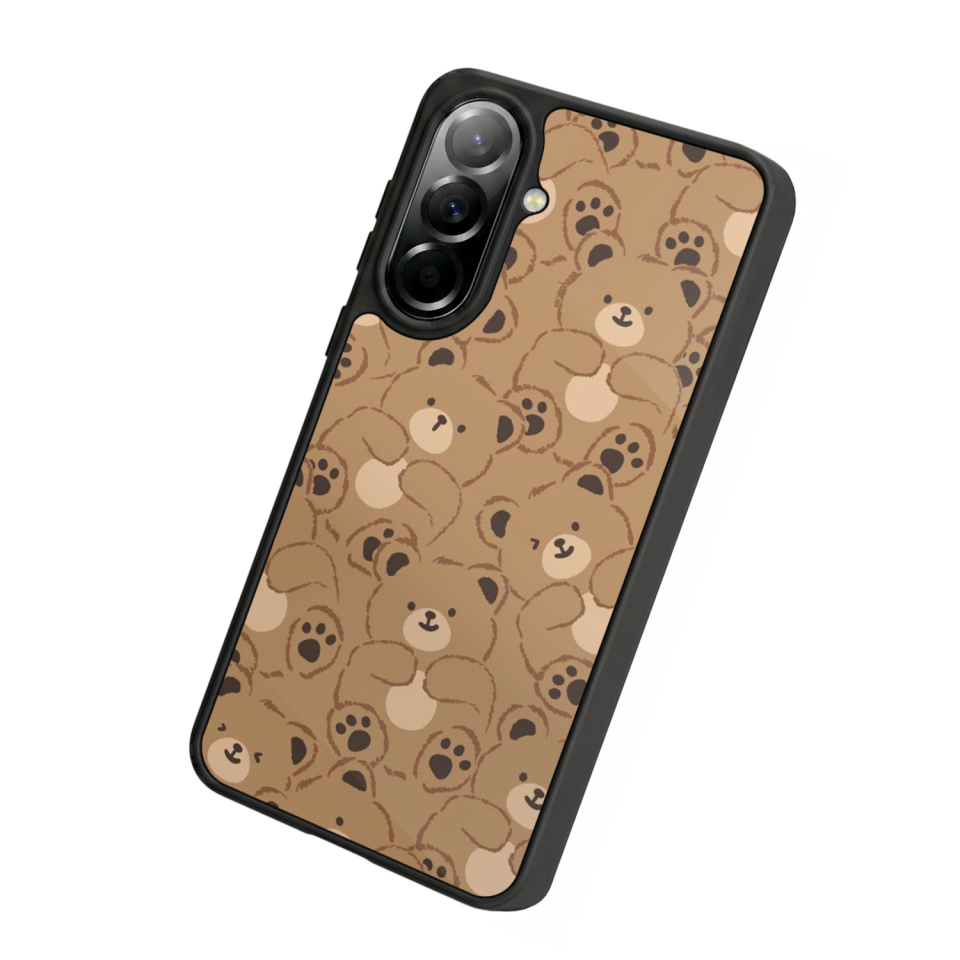 Samsung Galaxy A37 Uyumlu Ayı Tasarımlı Glossy Premium Kılıf