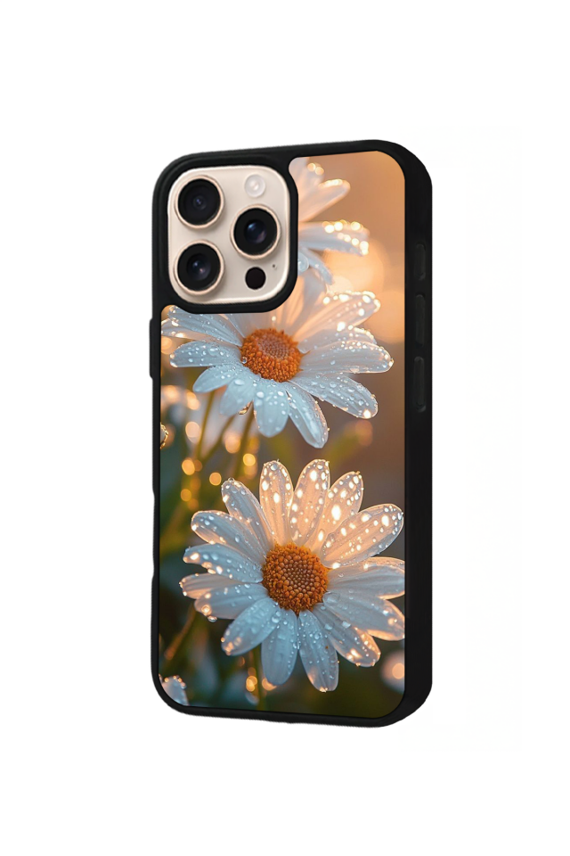 iPhone 15 Pro Max Uyumlu Cicek Tasarımlı Glossy Premium Kılıf