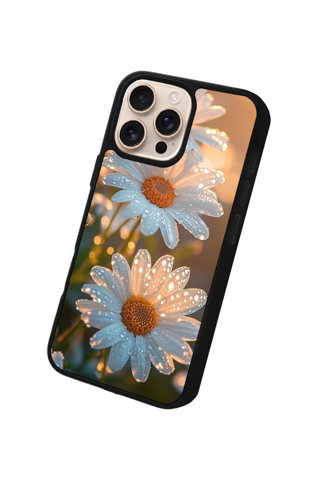 iPhone 15 Pro Max Uyumlu Cicek Tasarımlı Glossy Premium Kılıf