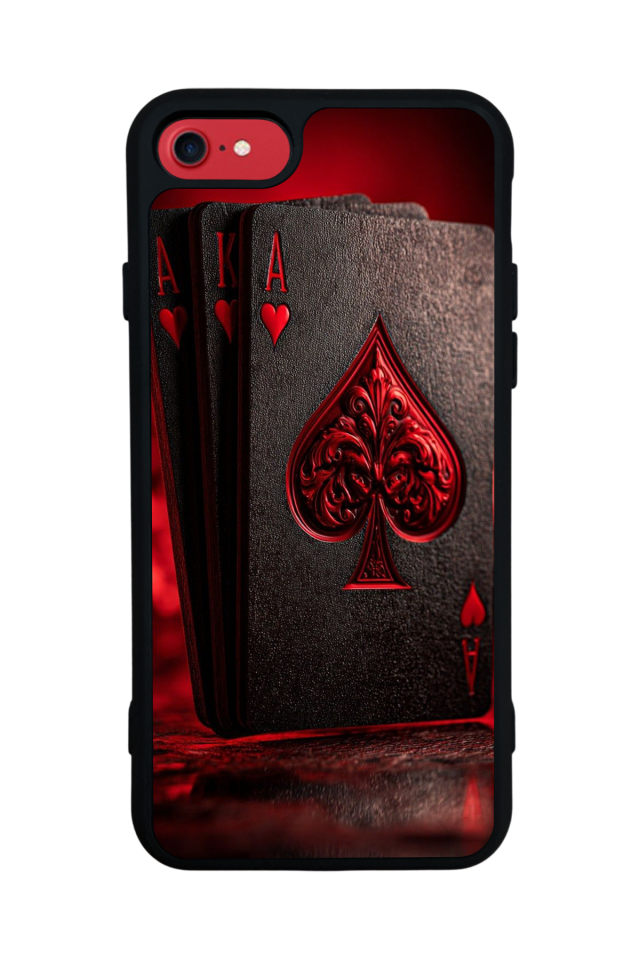 iPhone SE Uyumlu Kart Tasarımlı Glossy Premium Kılıf