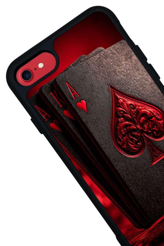 iPhone SE Uyumlu Kart Tasarımlı Glossy Premium Kılıf