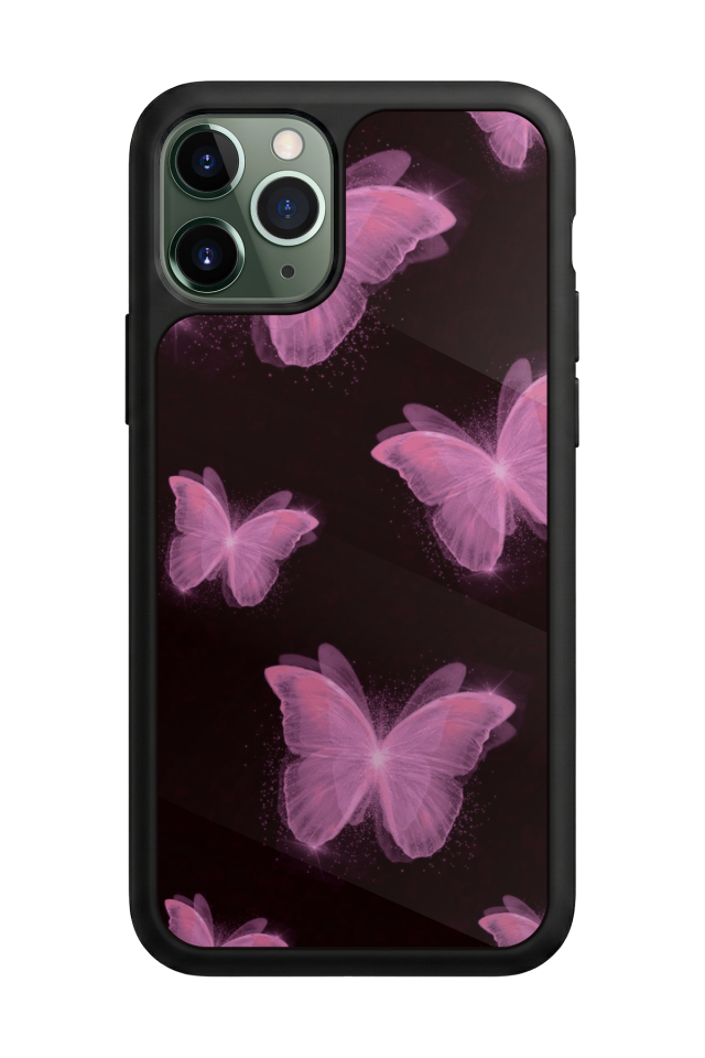 iPhone 11 Pro Uyumlu Kelebek Tasarımlı Glossy Premium Kılıf