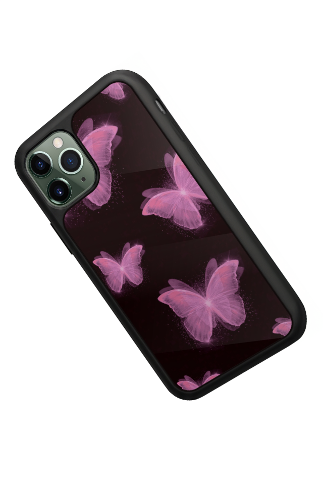 iPhone 11 Pro Uyumlu Kelebek Tasarımlı Glossy Premium Kılıf