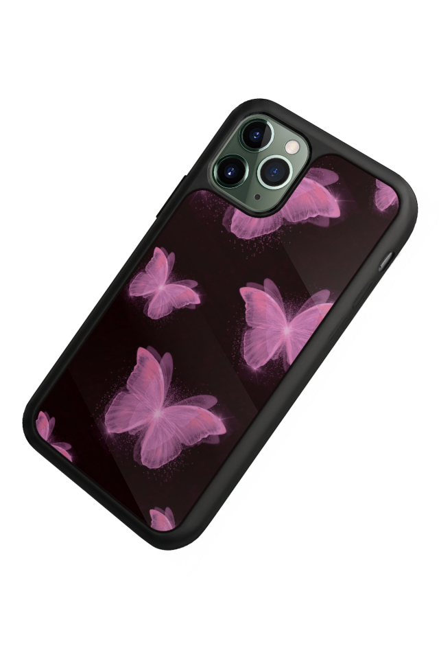 iPhone 11 Pro Uyumlu Kelebek Tasarımlı Glossy Premium Kılıf