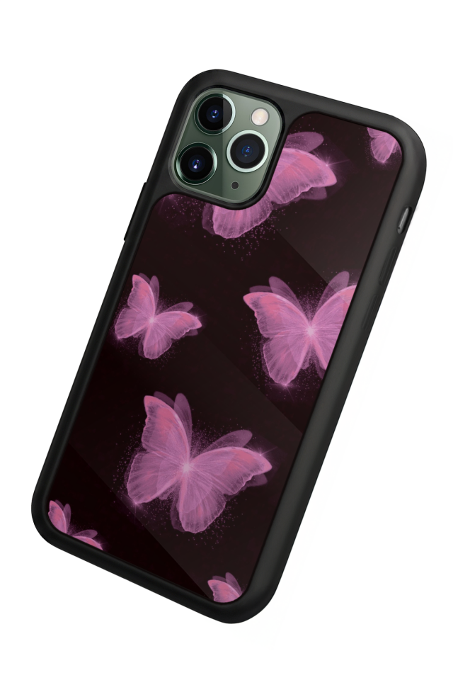 iPhone 11 Pro Uyumlu Kelebek Tasarımlı Glossy Premium Kılıf