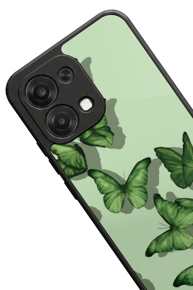 Oppo A6 Pro Uyumlu Kelebek Tasarımlı Glossy Premium Kılıf
