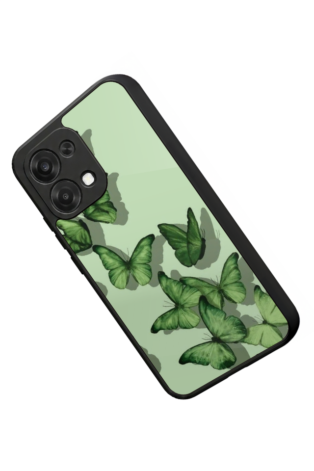 Oppo A6 Pro Uyumlu Kelebek Tasarımlı Glossy Premium Kılıf