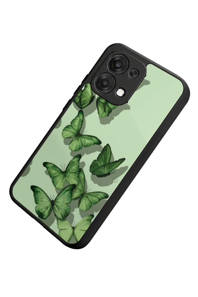 Oppo A6 Pro Uyumlu Kelebek Tasarımlı Glossy Premium Kılıf