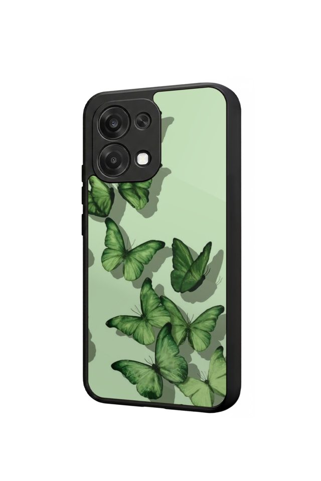 Oppo A6 Pro Uyumlu Kelebek Tasarımlı Glossy Premium Kılıf