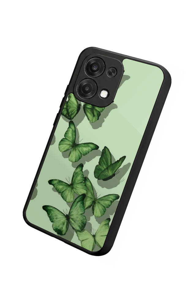 Oppo A6 Pro Uyumlu Kelebek Tasarımlı Glossy Premium Kılıf