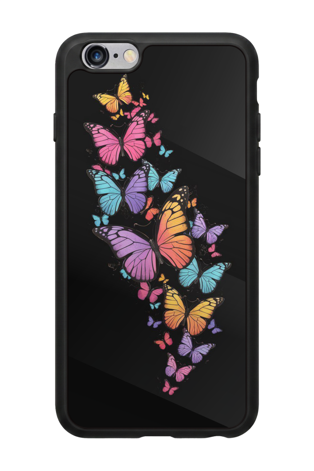iPhone 6 Plus Uyumlu Kelebek Tasarımlı Glossy Premium Kılıf