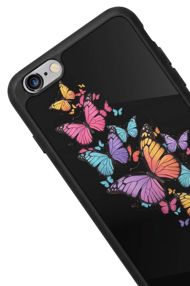 iPhone 6 Plus Uyumlu Kelebek Tasarımlı Glossy Premium Kılıf