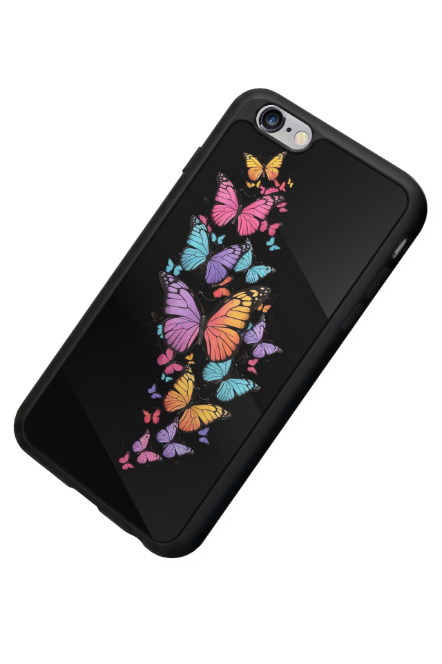iPhone 6 Plus Uyumlu Kelebek Tasarımlı Glossy Premium Kılıf