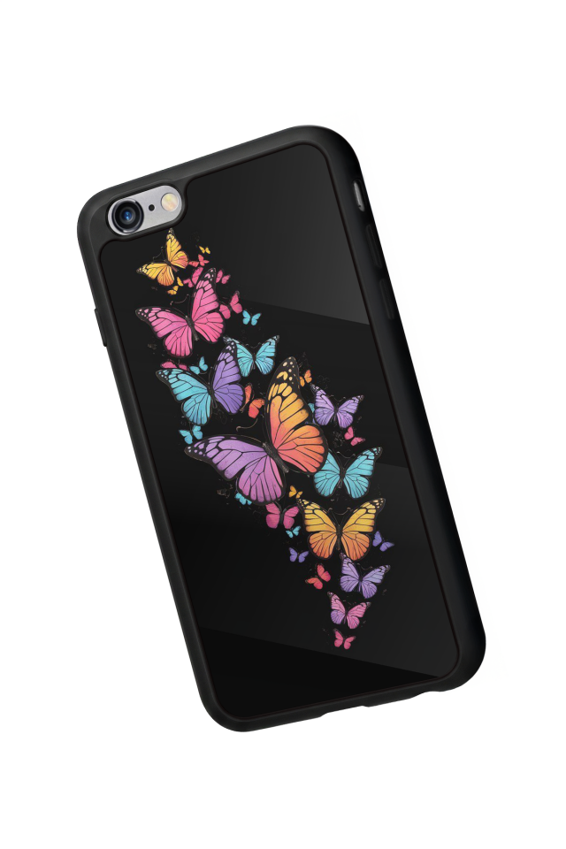 iPhone 6 Plus Uyumlu Kelebek Tasarımlı Glossy Premium Kılıf