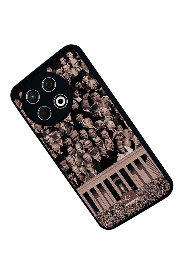 Tecno Spark 30 Pro Uyumlu Mustafa Kemal Ataturk Tasarımlı Glossy Premium Kılıf