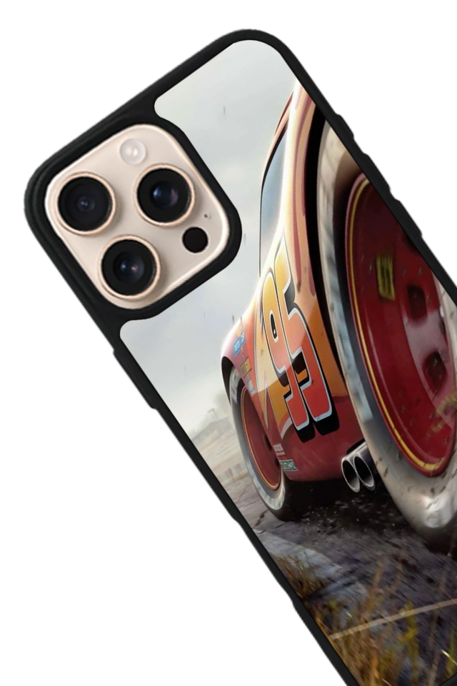 iPhone 15 Pro Uyumlu Simsek McQueen Tasarımlı Glossy Premium Kılıf