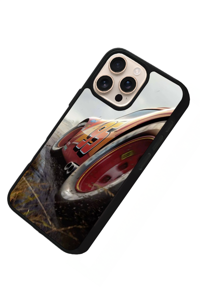 iPhone 15 Pro Uyumlu Simsek McQueen Tasarımlı Glossy Premium Kılıf