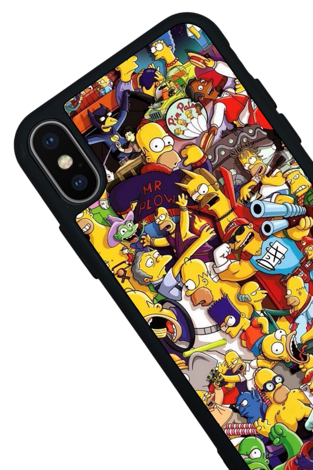 iPhone XS Max Uyumlu The Simpsons Tasarımlı Glossy Premium Kılıf