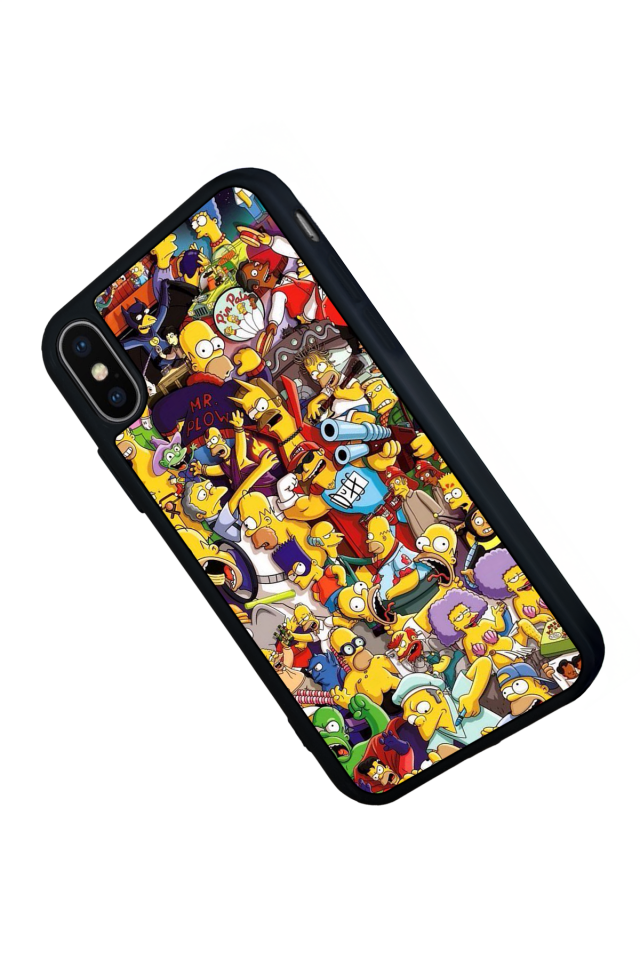 iPhone XS Max Uyumlu The Simpsons Tasarımlı Glossy Premium Kılıf