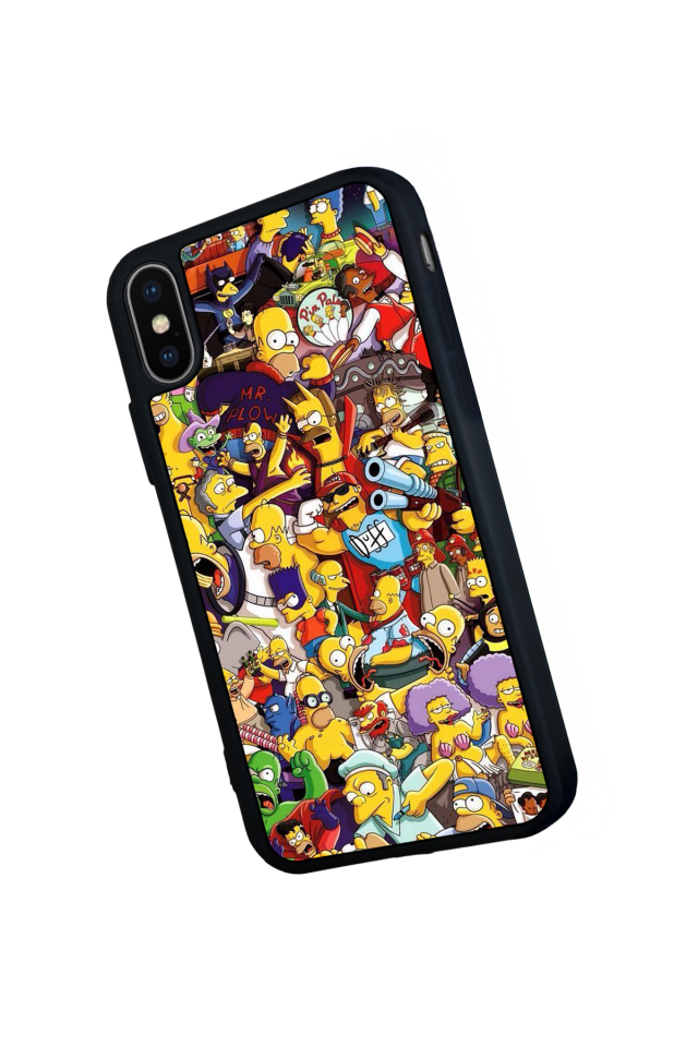 iPhone XS Max Uyumlu The Simpsons Tasarımlı Glossy Premium Kılıf