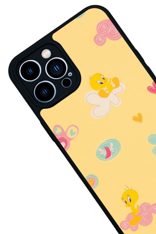 iPhone 13 Pro Max Uyumlu Tweety Tasarımlı Glossy Premium Kılıf