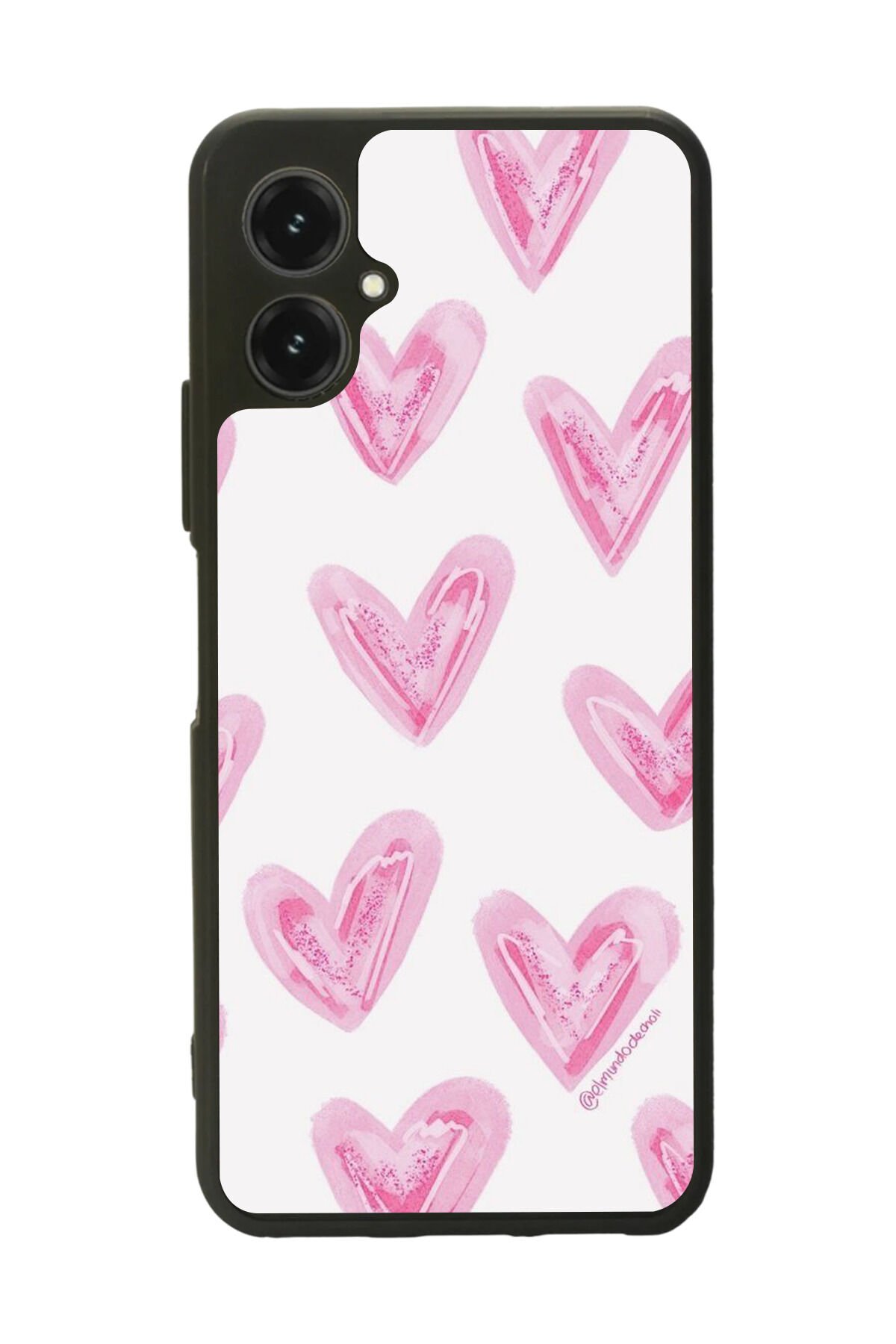 Omix X5 Uyumlu Kalp Love Tasarımlı Glossy Premium Kılıf