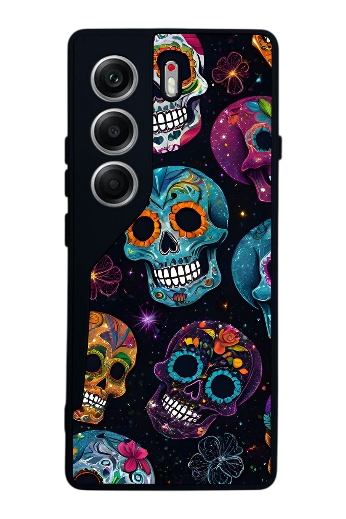 Tecno Camon 40 Uyumlu KuruKafa Tasarımlı Glossy Premium Kılıf